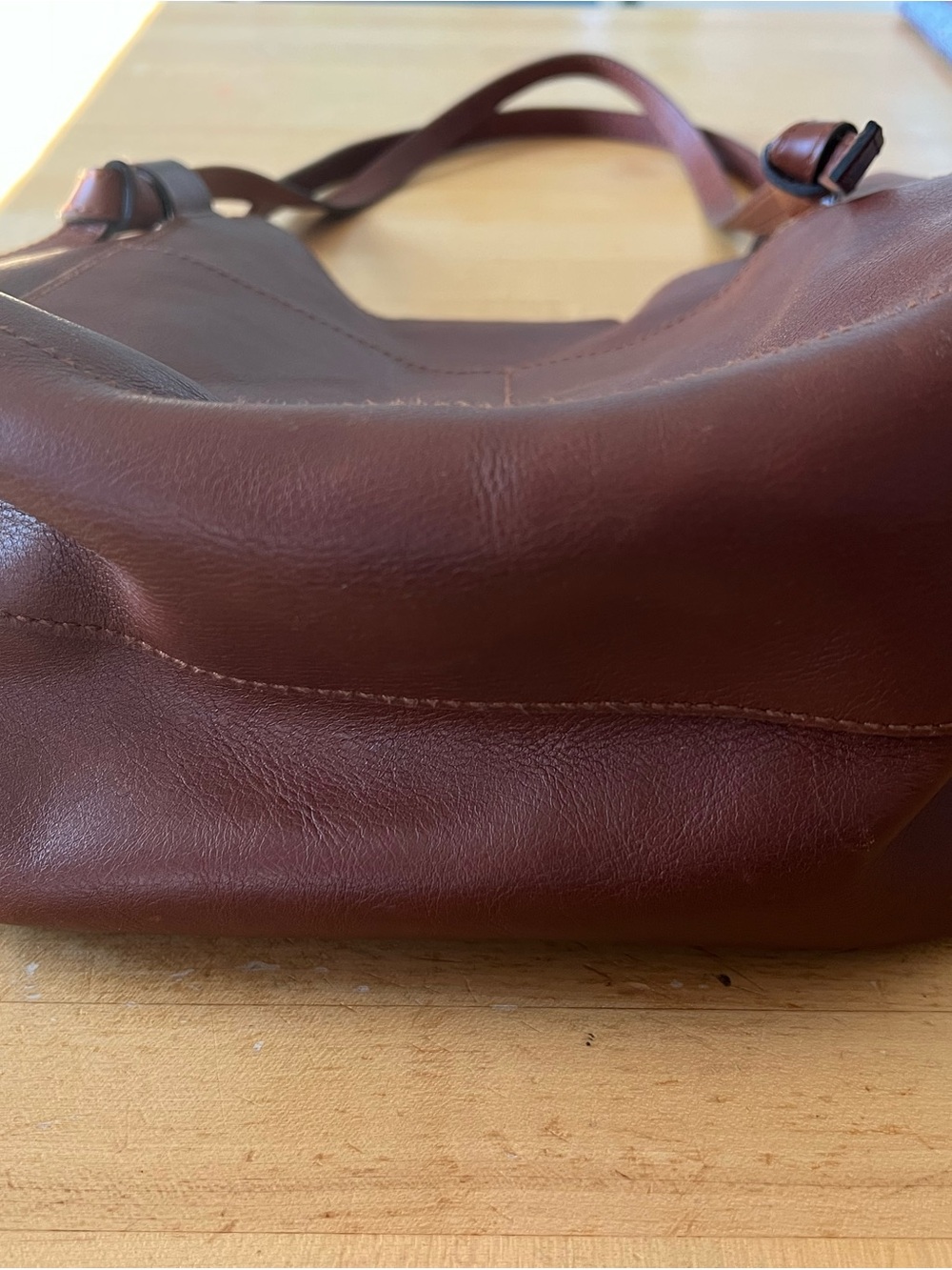 Madewell The Knotted Leather Tote Bag Brown - Picture 2 of 5
